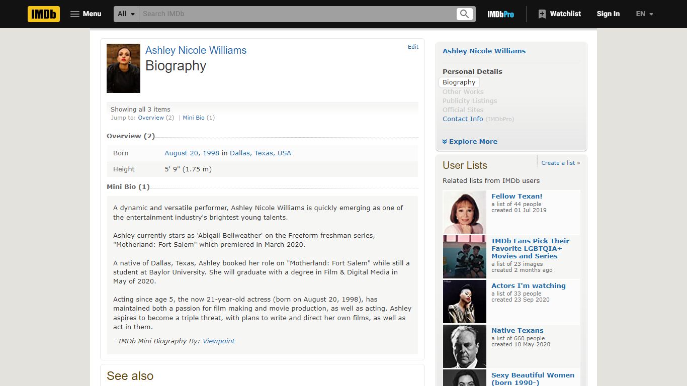 Ashley Nicole Williams - Biography - IMDb